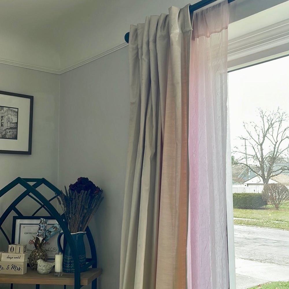 Sonoma Pink Sheer Curtains - Picture 3 of 6
